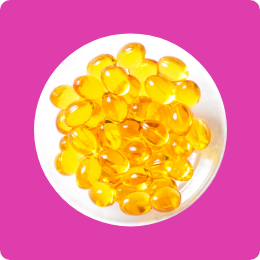Image of Vitamin D3 capsules in a small bowl